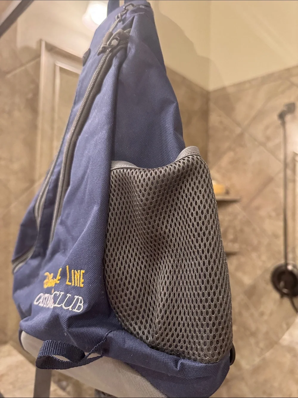 Disney Castaway Club Navy and Gray Sling Backpack